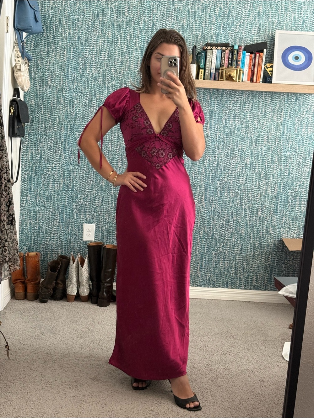 Free People Cooper Raspberry Maxi Dress - Picture 3 of 5